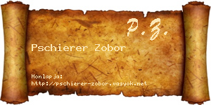 Pschierer Zobor névjegykártya